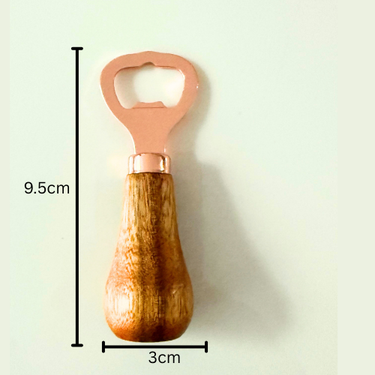 Bottle Opener – Rose Gold or Silver Finish with Acacia handle